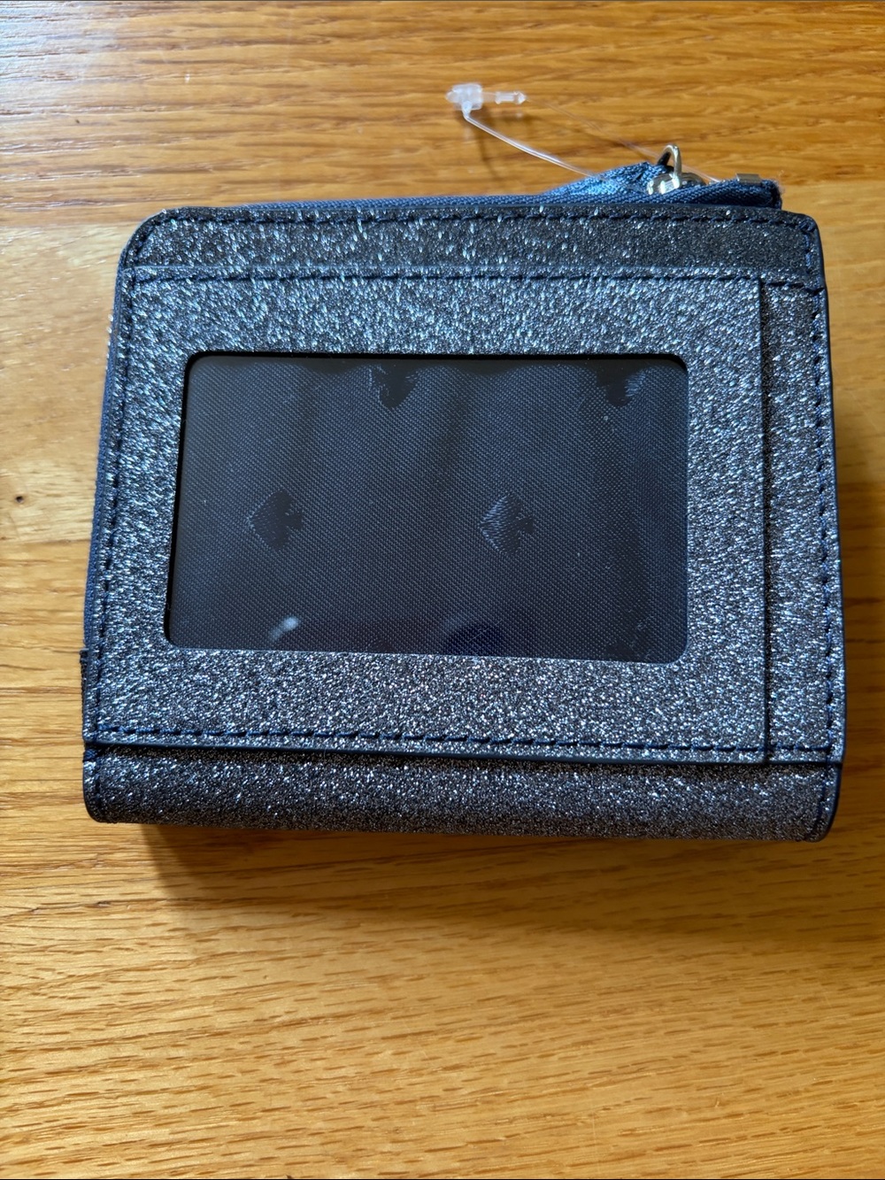 kate spade Silver Purple and Navy Glitter Zip Wallet - Picture 2 of 5